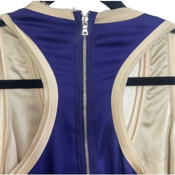 Anthropologie Ali Ro Circle Dot Applique Racerback Dress Purple, Sz 2, MP $265 - Picture 8 of 11